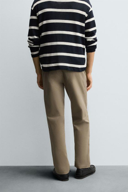 ZARA БРЮКИ ЧИНОС SLIM FIT, РЫЖЕВАТО-КОРИЧНЕВЫЙ