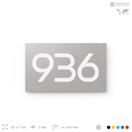 Номер на дверь 936, табличка на дверь для офиса, квартиры, кабинета, аудитории, склада, серая 120х70 мм, Айдентика Технолоджи