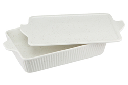 Форма для запекания с крышкой 33х23см Maxwell & Williams Speckle молочная в крапинку