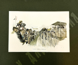 Цеме Вернер. Велоспорт на пенни-фартингах. Германская империя. Бумага, цветная печать. 1880 г.