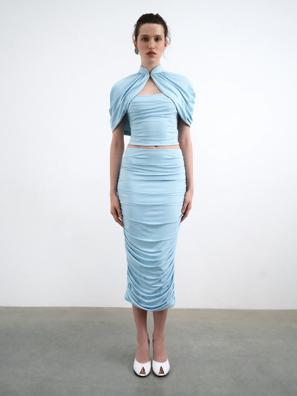 Хейзел (Hazel), накидка из голубого бифлекса