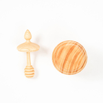 Кубышка для меда, соли, специй, пряностей из древесины кедра с ложкой для меда. KD6