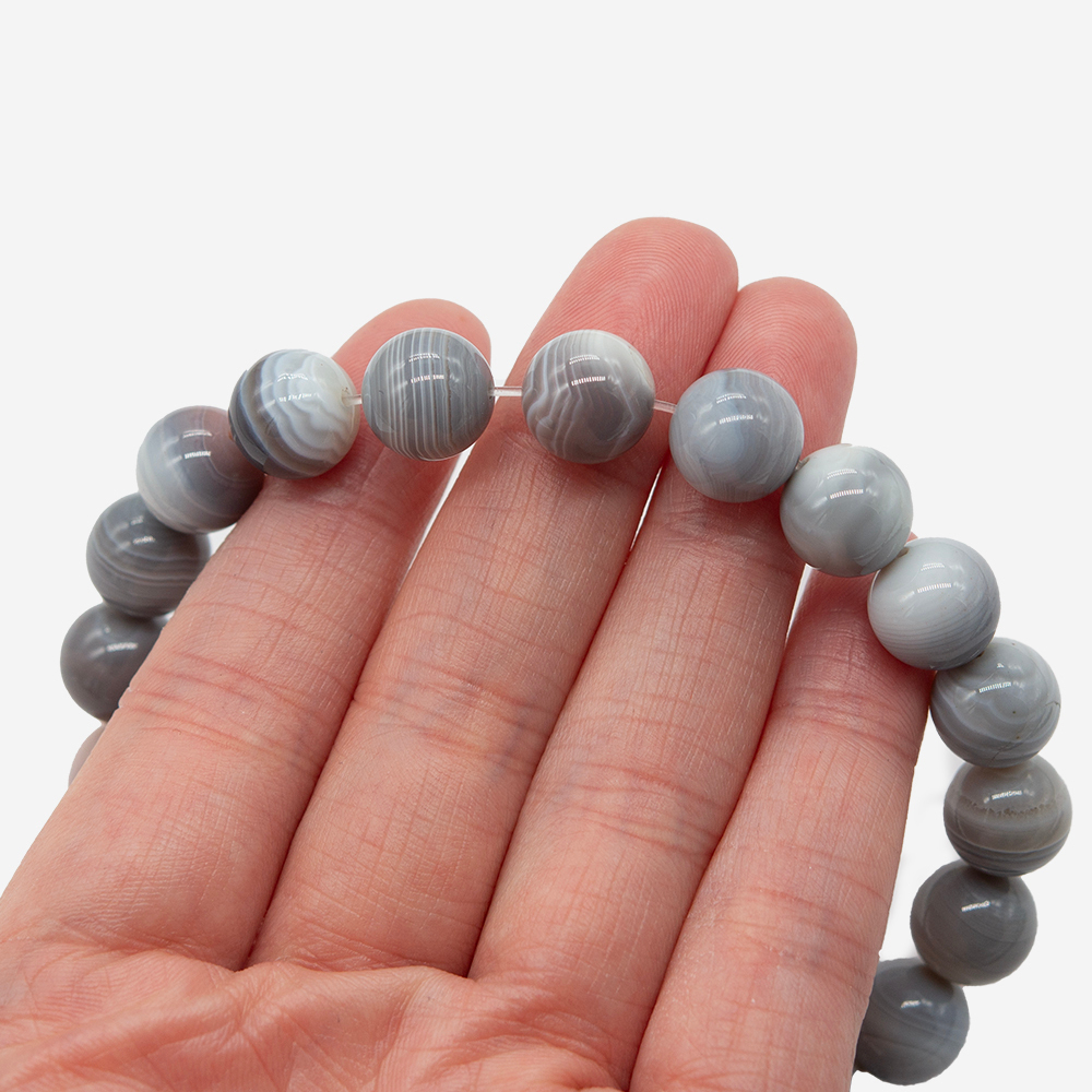 Агат Ботсвана пепельный, шар 10,5мм