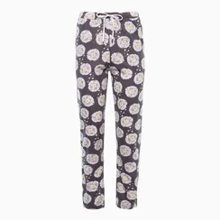 Брюки женские с принтом, цвет серый, размер 48