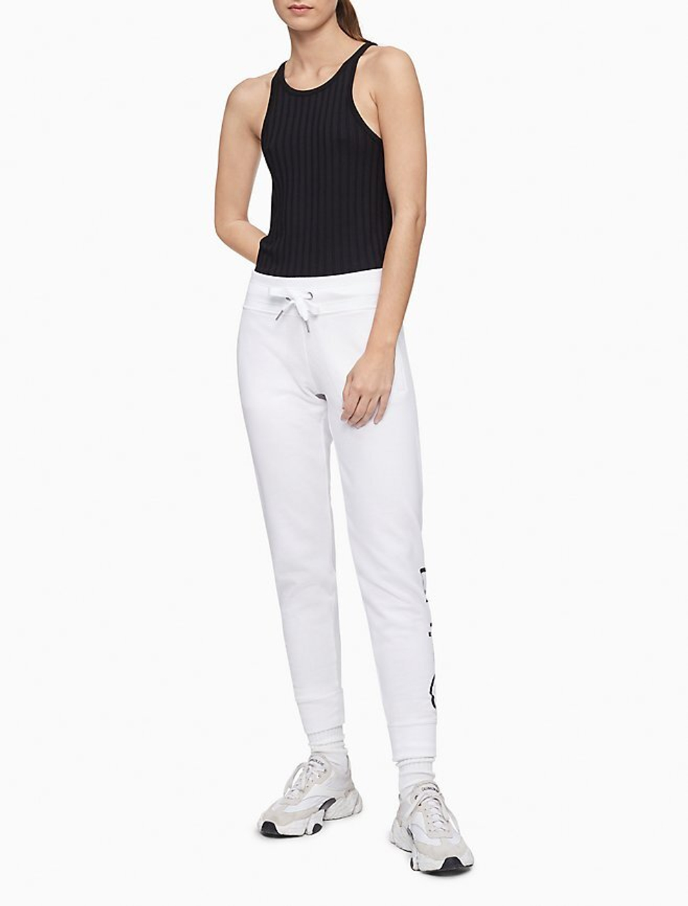 Джоггеры белые Calvin Klein