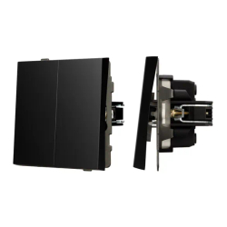 Механизм выключателя двухклавишный проходной SWT-TENDO-MKP2-PL-BK (230V, 10A) (Arlight, -) 054067