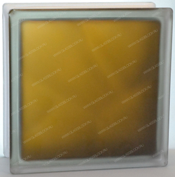 Купить Стеклоблок полуматовый бронза волна (матовый с одной стороны) Vitrablok  19x19x8