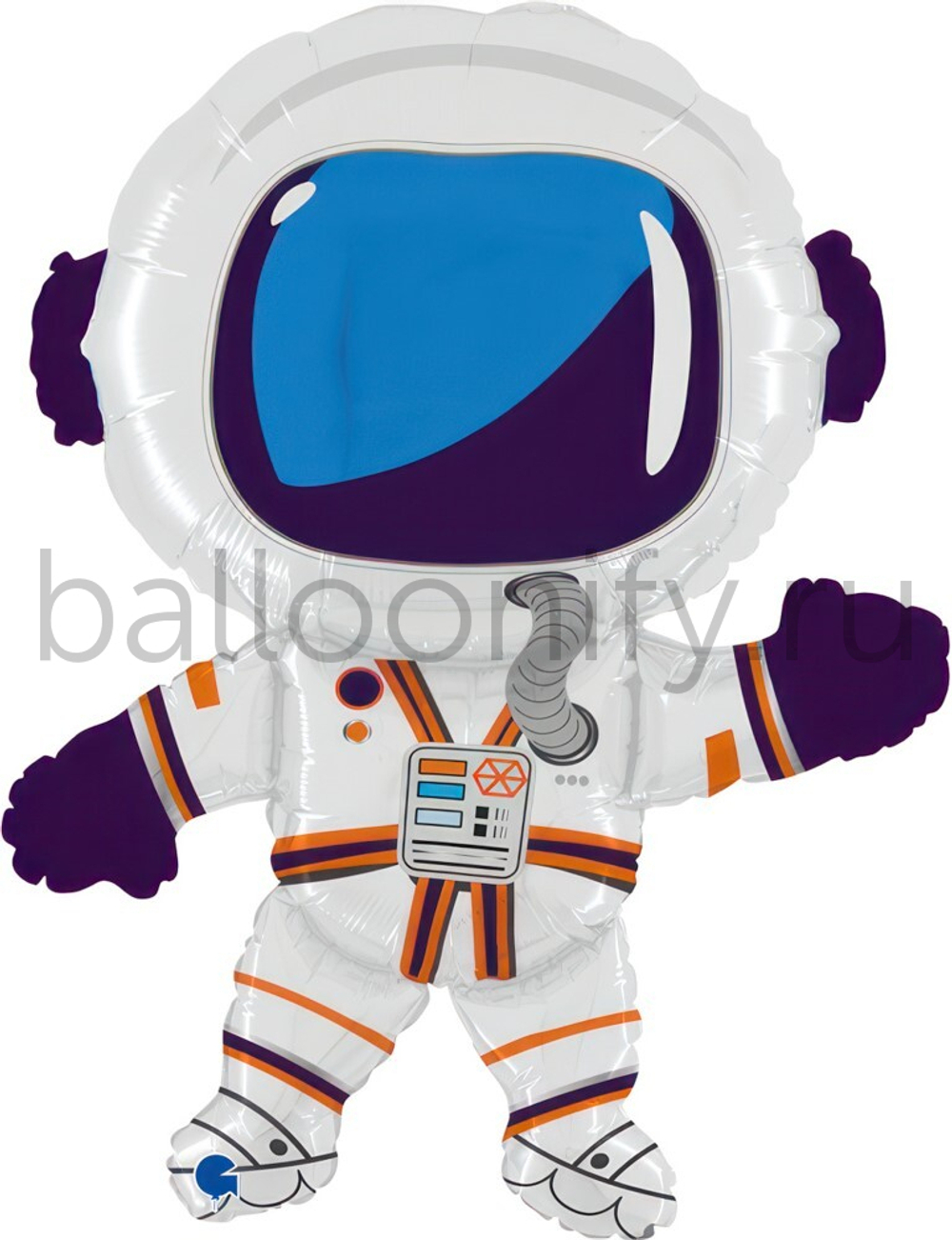 Шар (28''/71 см) Фигура, Космонавт, 1 шт. в уп.