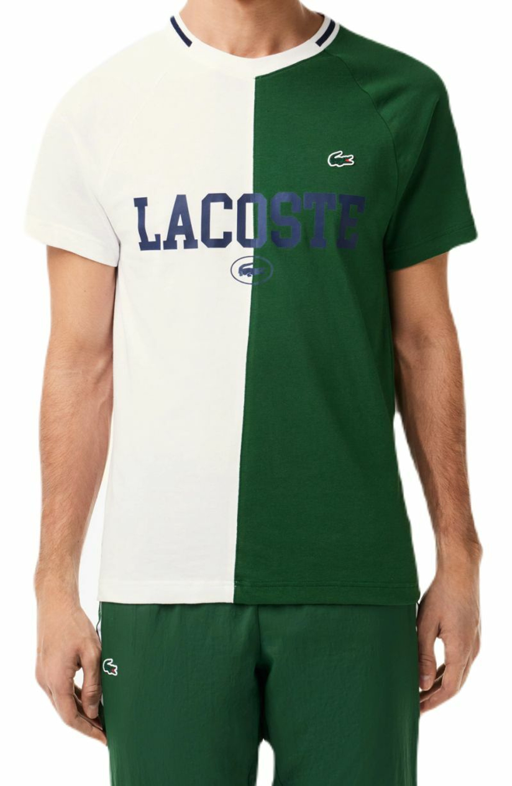 Теннисная футболка Lacoste Sport x Daniil Medvedev Ultra-Dry Tennis T-Shirt - white/green