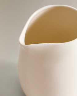 Zara Home кувшин из каменной керамики, цвет кремовый, 12.4 см