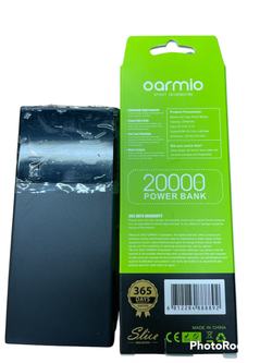 Внешний аккумулятор Power Bank Oarmio 20000 mah M197A 2 USB черный с фонариком