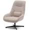 Celida Вращающееся кресло из бежевой синели и стали с черной отделкой
