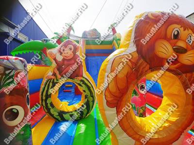 Коммерческий надувной батут "Мир сафари 2", 8*4*5 м