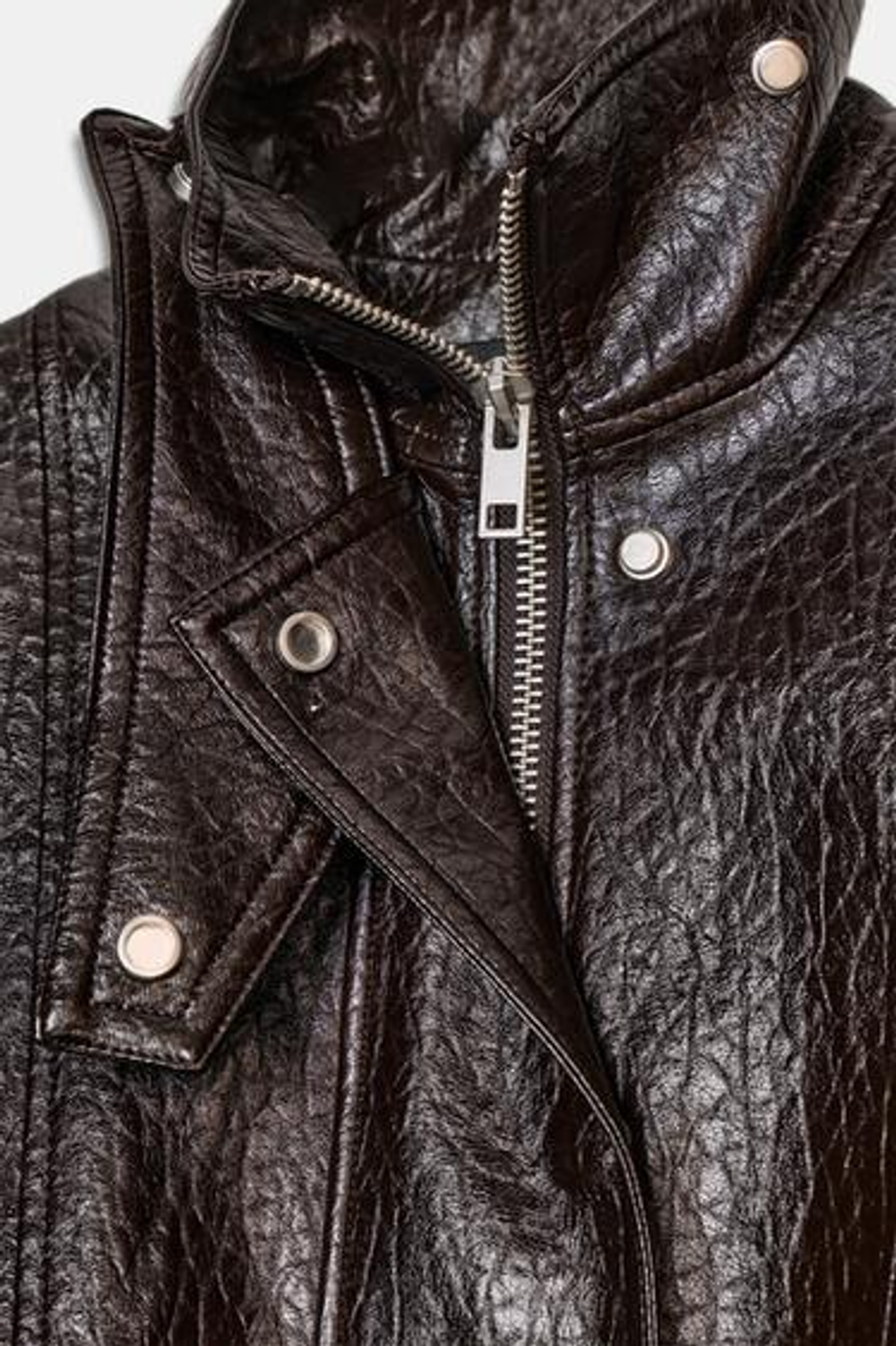 Оверсайз куртка из искусственной кожи ZW COLLECTION - ZARA