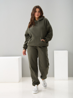 Костюм с брюками КБис-091/хаки-п