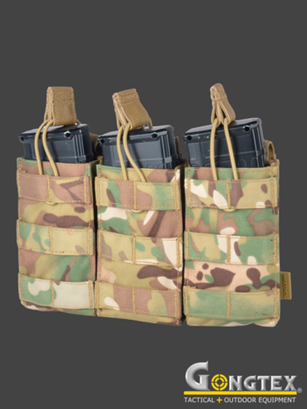 Подсумок открытый для 3 магазинов Gongtex. Мультикам