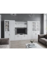 Шкаф распашной Апполия 2-х створчатый белый дуб