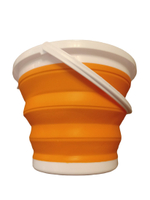 Ведро складное 10 литров, круглое, цвет оранжевый