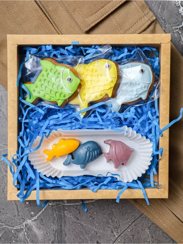 Подарочный набор имбирные пряники и конфеты 