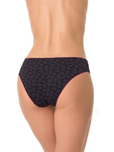 Трусики-слипы с сердечками (Размер: S) (Цвет: черный)