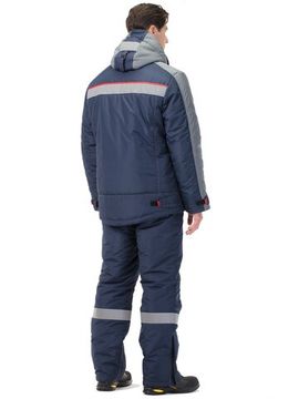 Костюм зимний "Линкор" полукомбинезон (синий/св.серый)