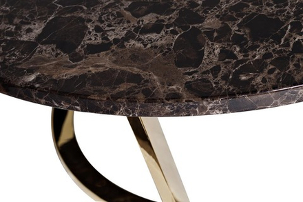 Стол журнальный Garda Decor Garda Decor Темный Император (Dark Emperador) d10040,6 см