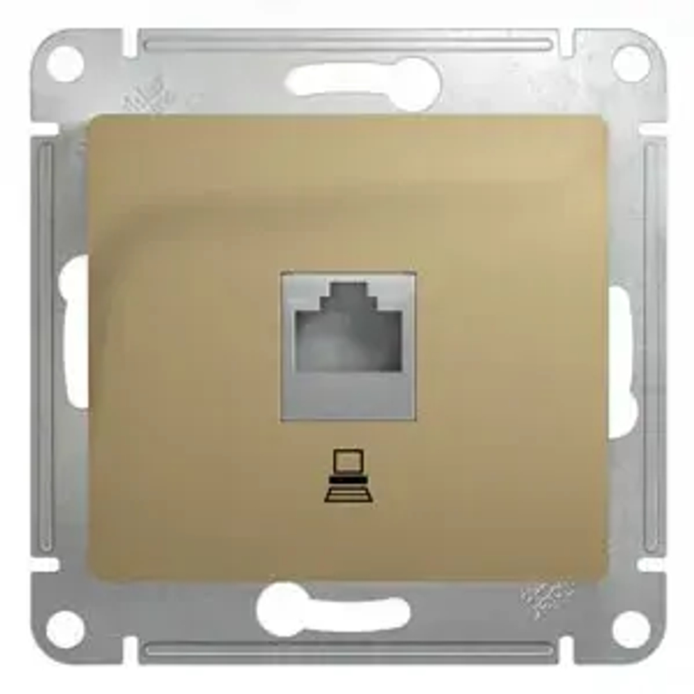 GLOSSA РОЗЕТКА компьютерная RJ45 кат. 5e, механизм, ТИТАН