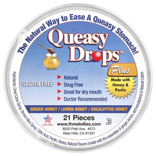 Preggie, Queasy Drops® Plus, медовое ассорти, 21 шт.