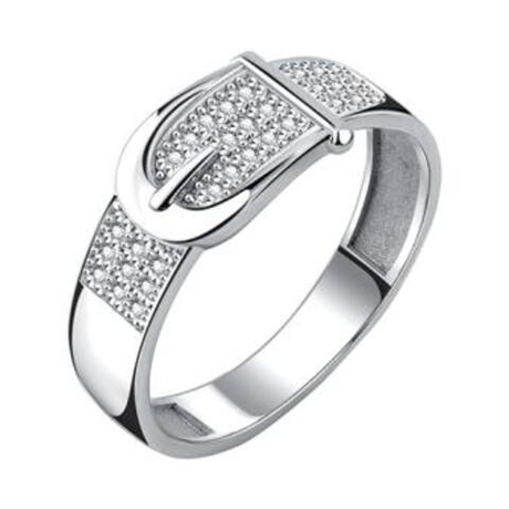 Кольцо из серебра с фианитами