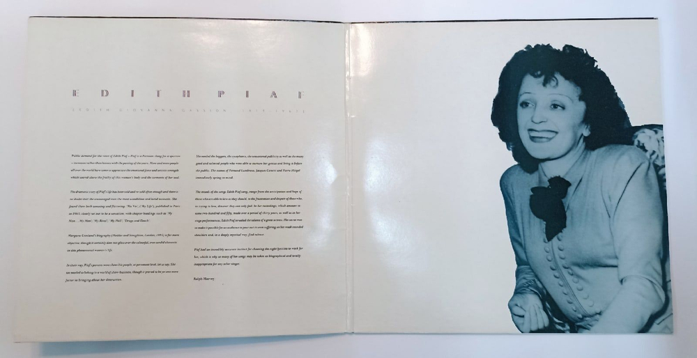 Винтажная виниловая пластинка Edith Piaf Heart And Soul (UK 1987)