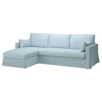 Диван 3-местный с оттоманкой - IKEA HYLTARP/ХИЛТАРП ИКЕА, голубой