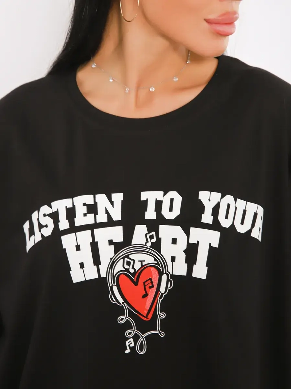 Футболка женская оверсайз принт