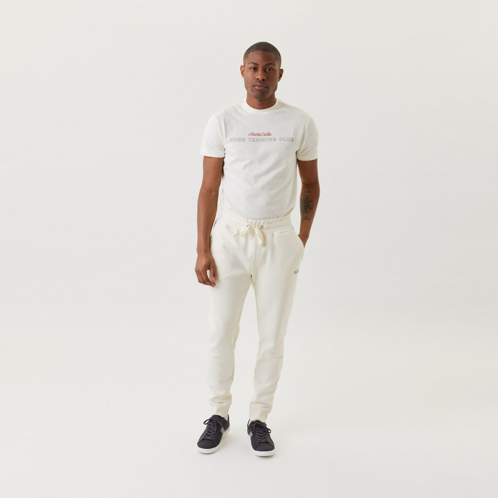 Мужские теннисные штаны Björn Borg STHLM Tapered Training Pants Men - Cream