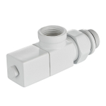 Набор дизайн-вентилей Royal Thermo CUBE осевой (белый) 1/2"