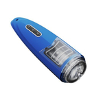 Синий мастурбатор с ротацией и аудиосопровождением