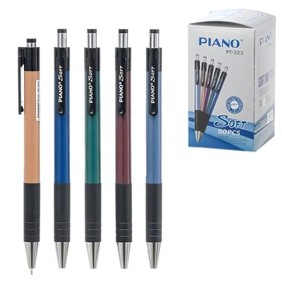 Ручка шарик. масл. автомат. 0,5мм. "Piano" синяя, корпус ассорти (Piano)