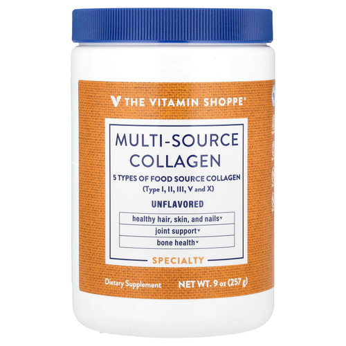 The Vitamin Shoppe, Multi-Source Collagen, без добавок, 257 г (9 унций)