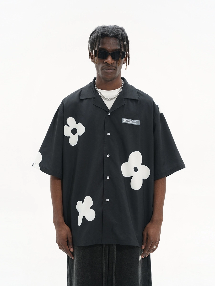 Рубашка HARSHandCRUEL "Minimalistic Flowers" Short-Sleeved Shirt