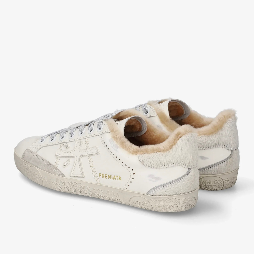 Кожаные кеды Premiata Steven-d 7608M на меху