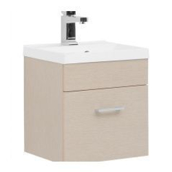 Тумба с раковиной Aquanet Нота NEW 40 светлый дуб