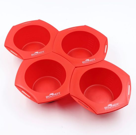 Миска для краски Blondy шестиугольная красная