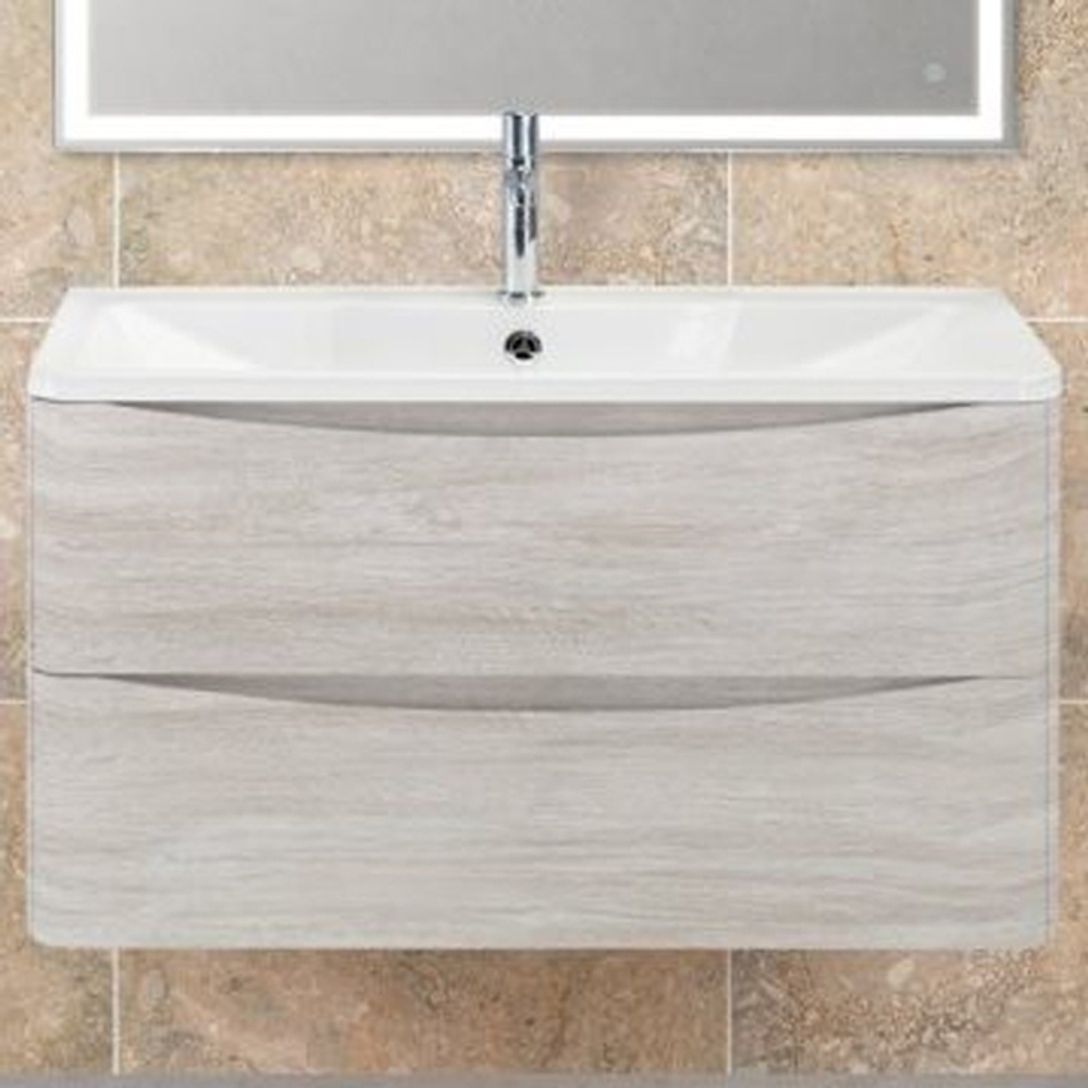 Тумба под раковину BelBagno ACQUA-1000-2C-SO-RVB подвесная Rovere Vintage Bianco