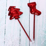 Ручка шариковая «Новогодняя сказка - Ёлочка и Валенок», цвет красный, 25 см