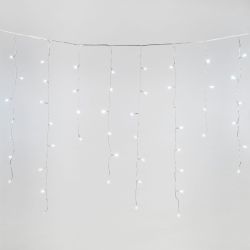 ULD-B6007-200-STK WHITE IP44 Бахрома светодиодная со статическим свечением. 6м. Соединяемая. 200 светодиодов. Белый свет. Провод прозрачный. ТМ Uniel