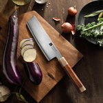 Кухонный нож Xinzuo X05Z Nakiri нож 7 дюймов клинок ZDP189 рукоять железное дерево и кость, длина лезвия 18,3 см