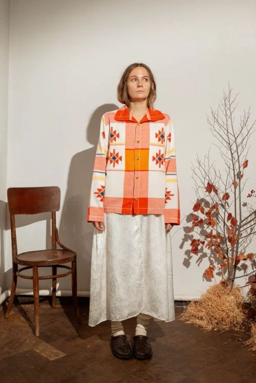 Рубашка Soeurs с подсолнухом красная