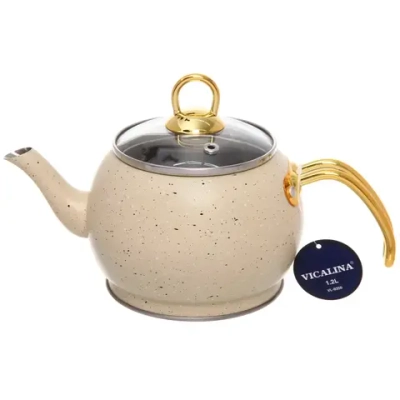 Чайник из нержавеющей стали 1,2л «Vicalina» турецкий бежевый VL-9350