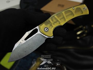 Нож складной CIVIVI BullTusk C23017-DS1 сталь клинка Stainless Damascus, рукоять Ultem