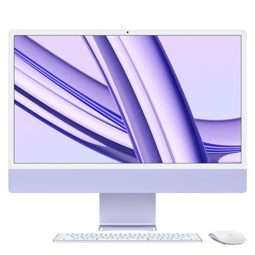 Моноблок Apple iMac 4.5K 24" (M3 8 CPU/10 GPU, 2023) 8/256GB, Purple (Фиолетовый)