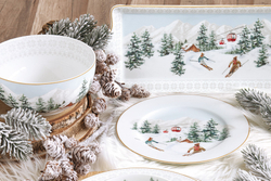 Кружка 350мл Easy Life Лыжники в горах Chalet белая